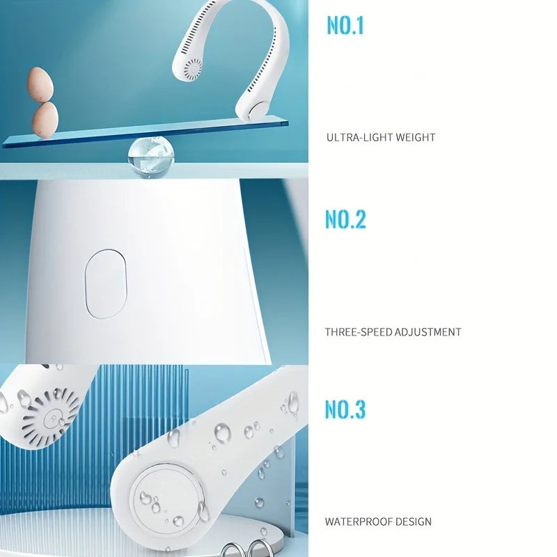 Mini Ventilateur de Cou Sans Lames
